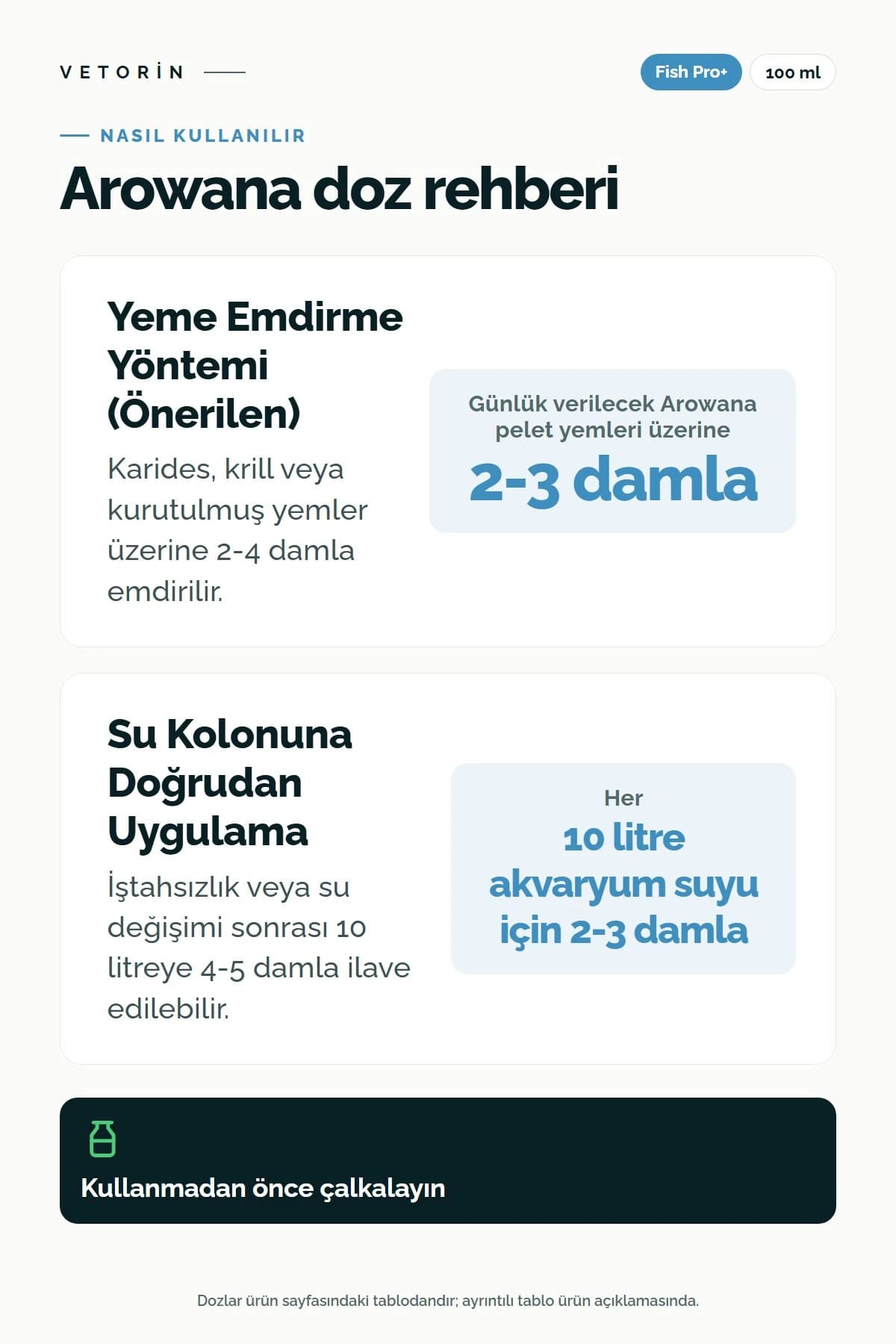 Probiyotikli Arowana Balığı Sindirim ve Metabolizma Düzenleyici 100 ml, 3. görsel
