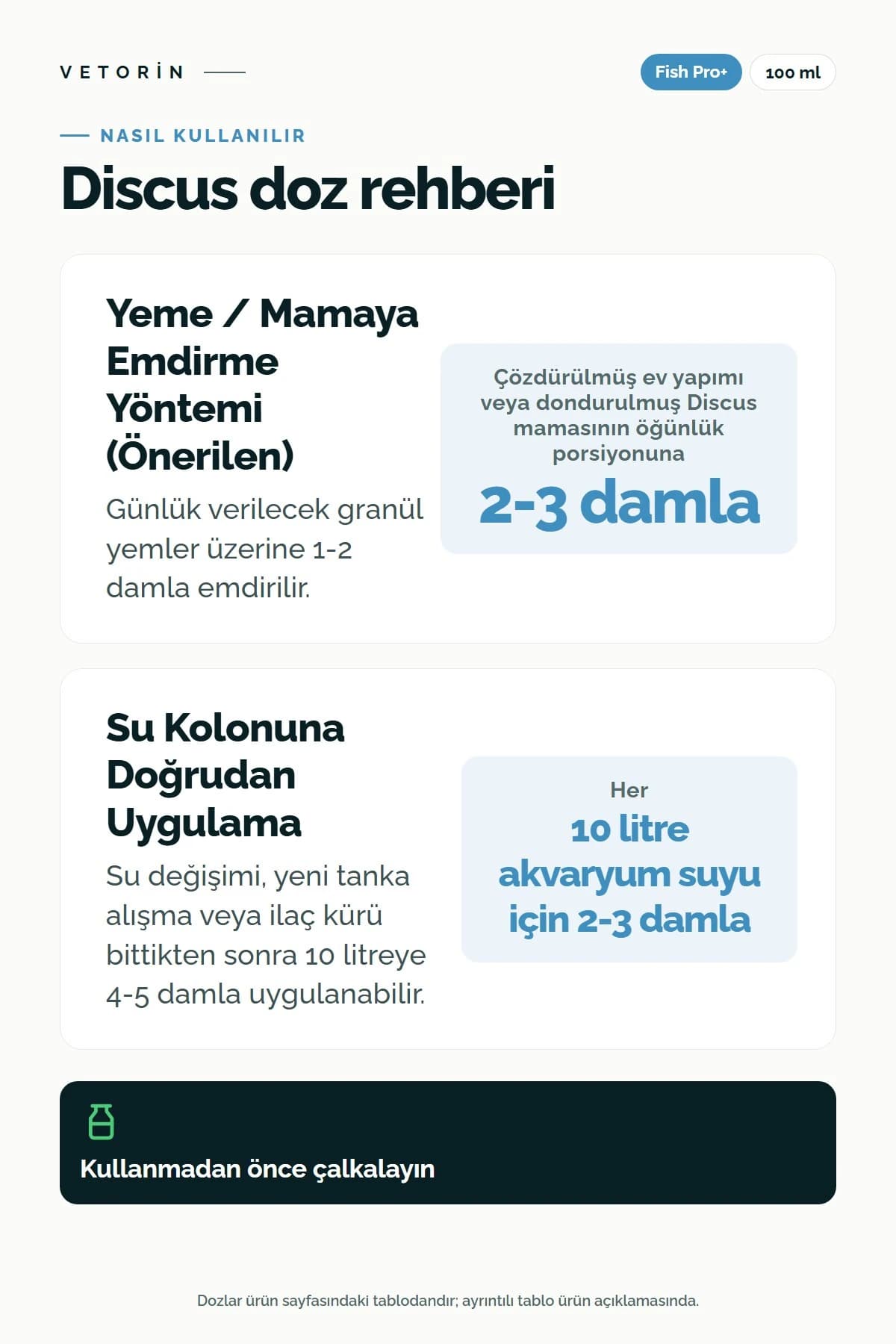 Probiyotikli Discus Balığı Sindirim ve Metabolizma Düzenleyici 100 ml, 3. görsel