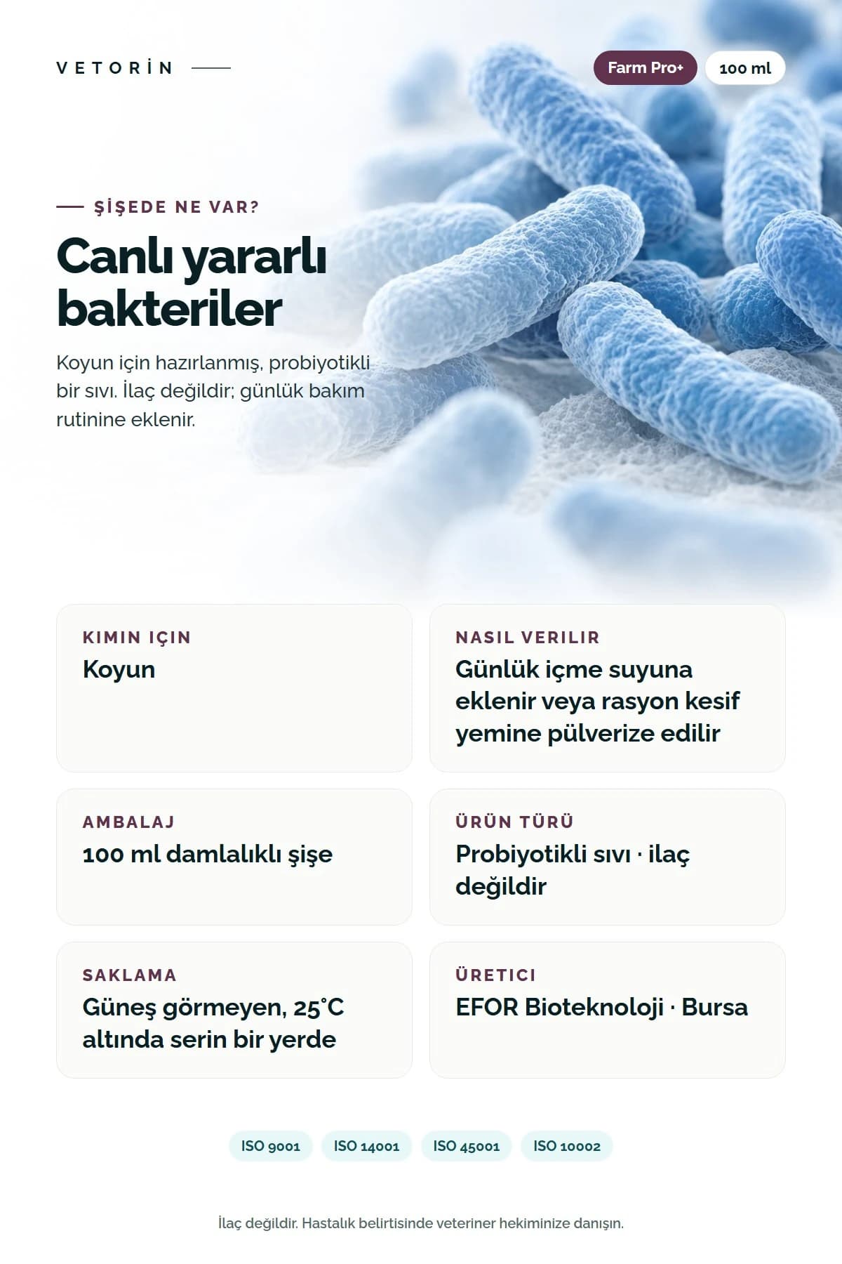 Probiyotikli Koyun Metabolizma Düzenleyici 100 ml Farm Pro+, 4. görsel