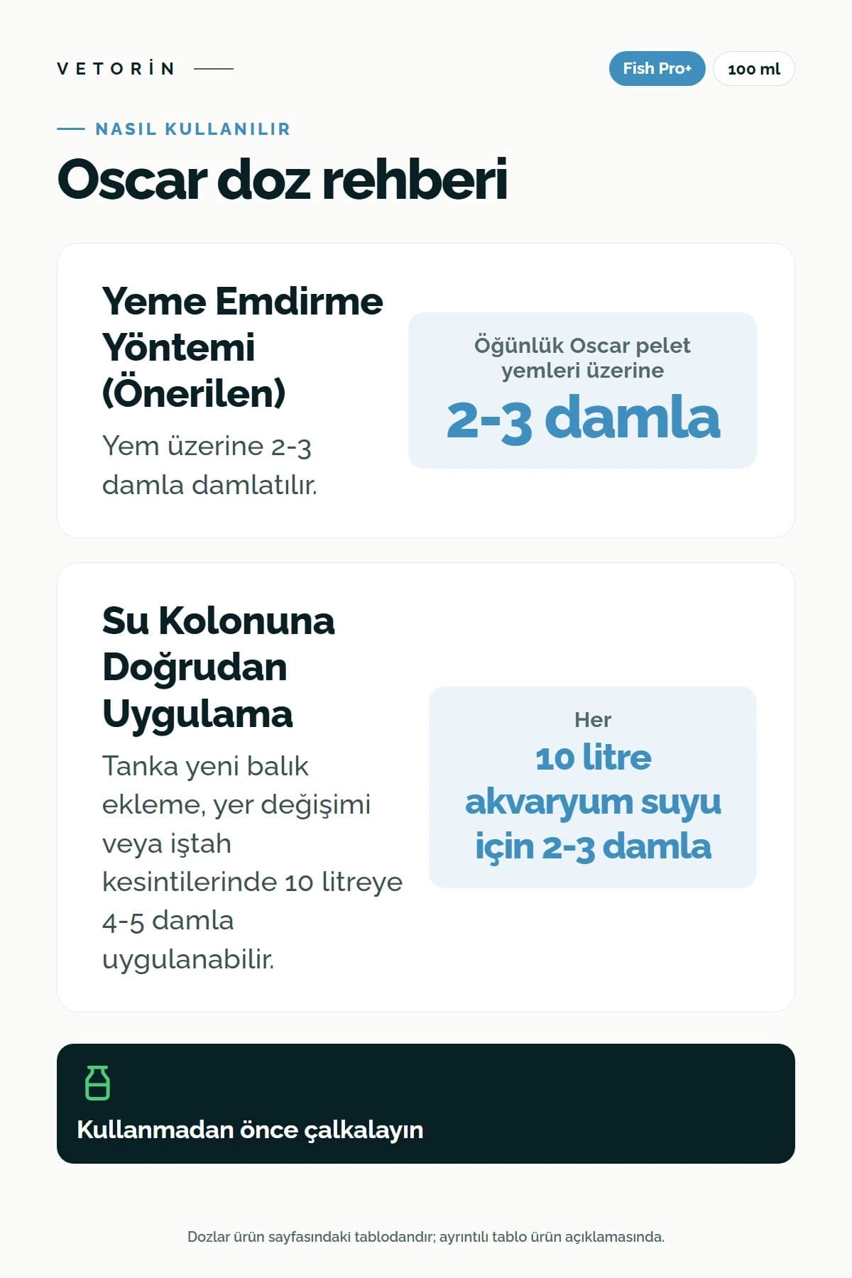 Probiyotikli Oscar Balığı Sindirim ve Metabolizma Düzenleyici 100 ml, 3. görsel