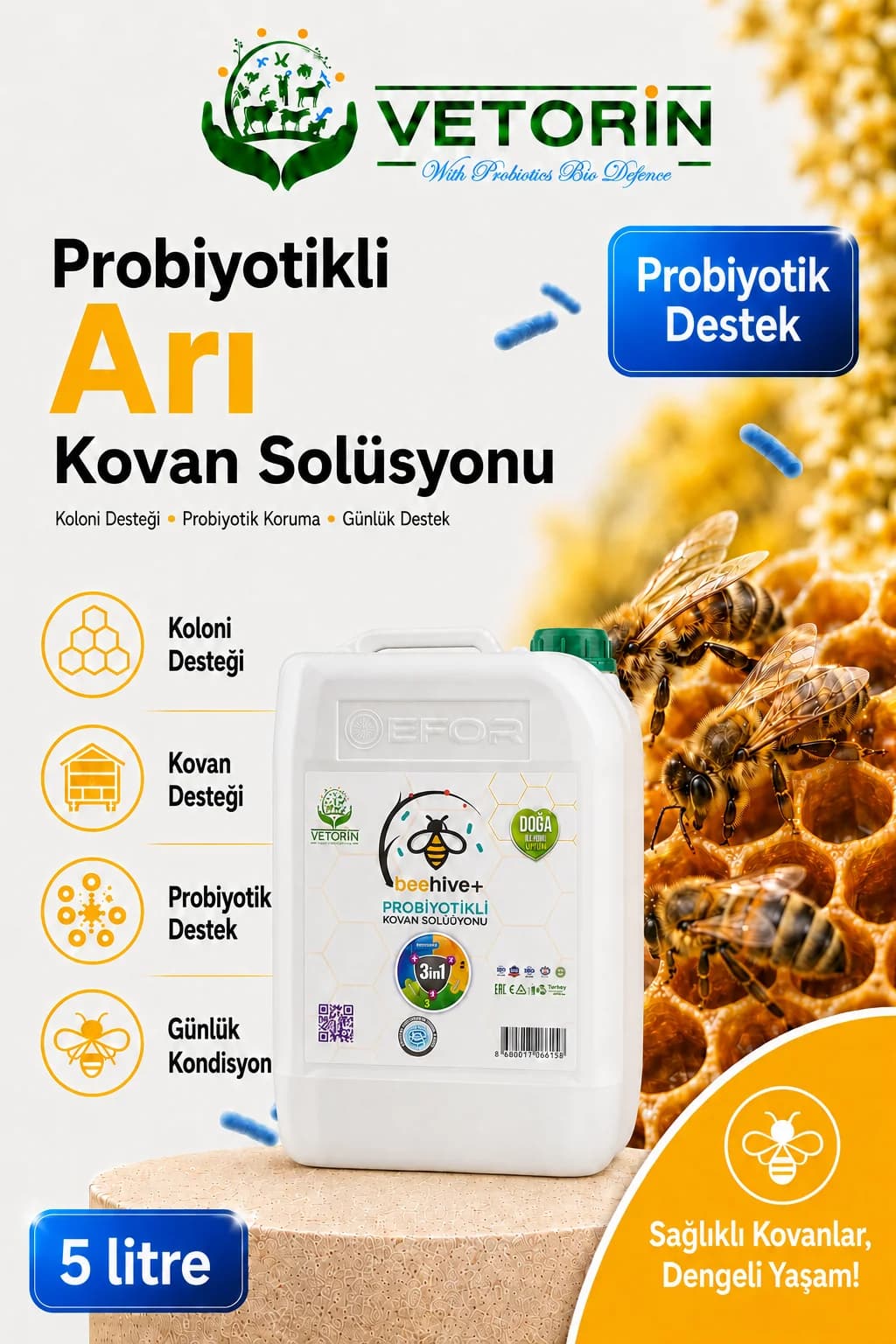 Probiyotikli Arı Kovan Solüsyonu BeeHive+, 5. görsel
