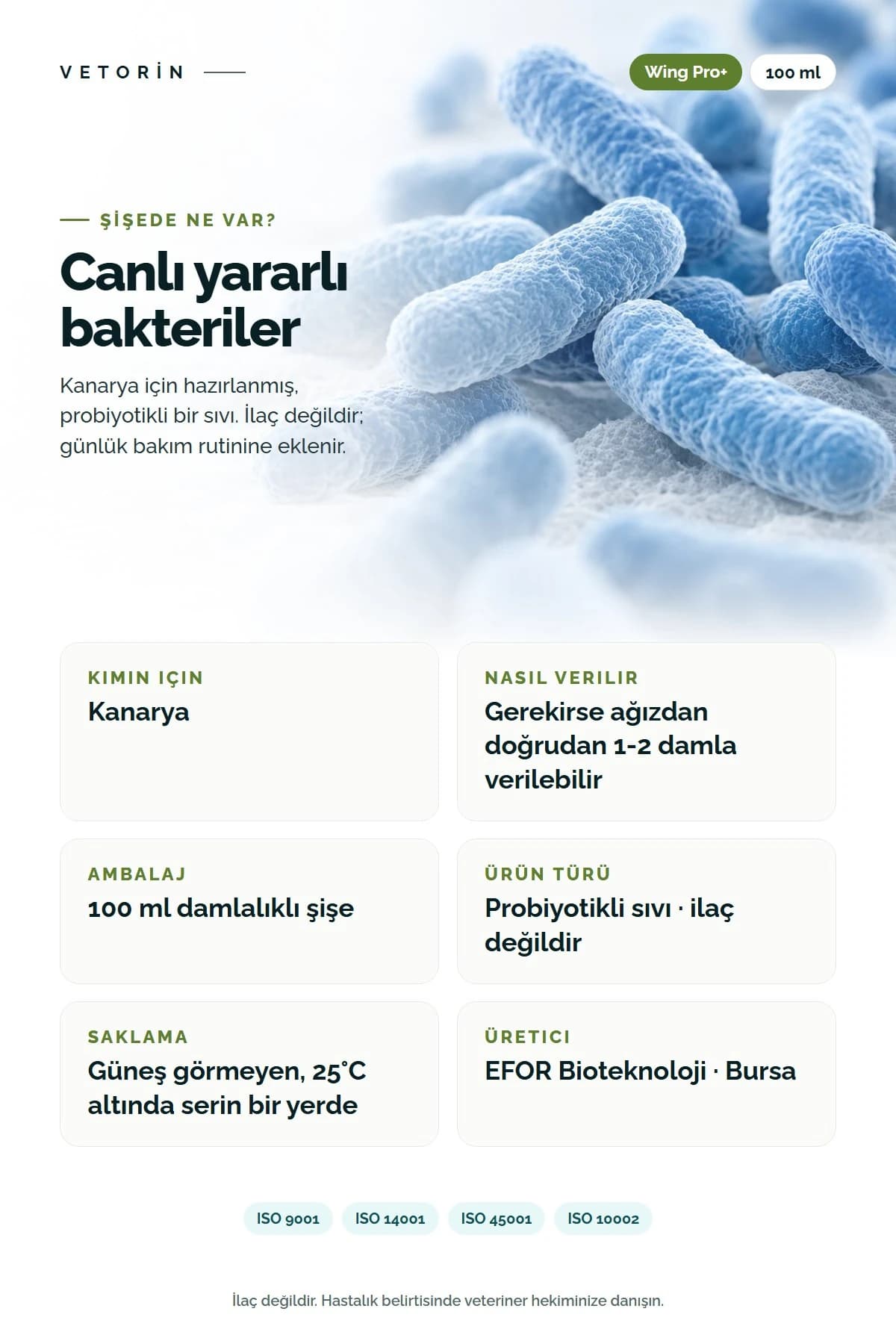 Probiyotikli Kanarya Sindirim Sistemi Desteği & Metabolizma Düzenleyici 100 ml, 4. görsel